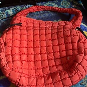 Free People quilted carryall bag